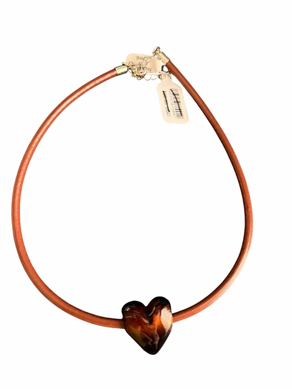 NWT FREE PEOPLE Under the Sea Heart Pendant Necklace on Cord